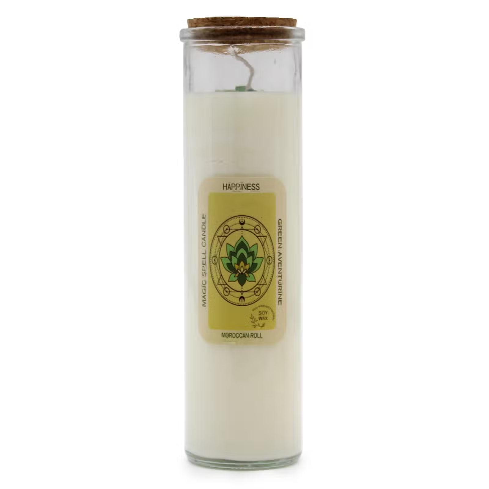 The Happiness Ritual: Moroccan Rose & Green Aventurine Spell Candle