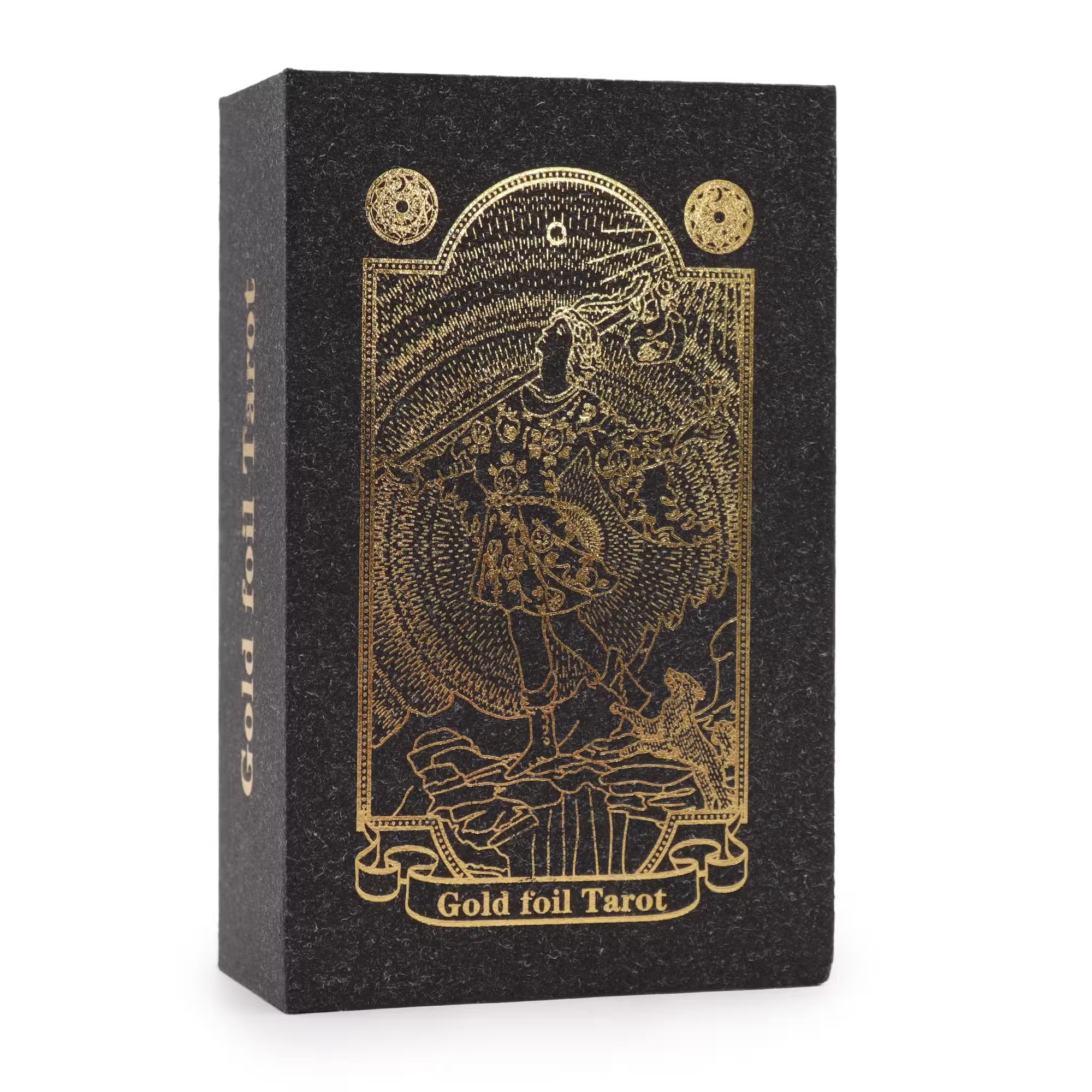 The Witches' Queen Ritual Set: Gold Foil Tarot & Velvet Moon Candle
