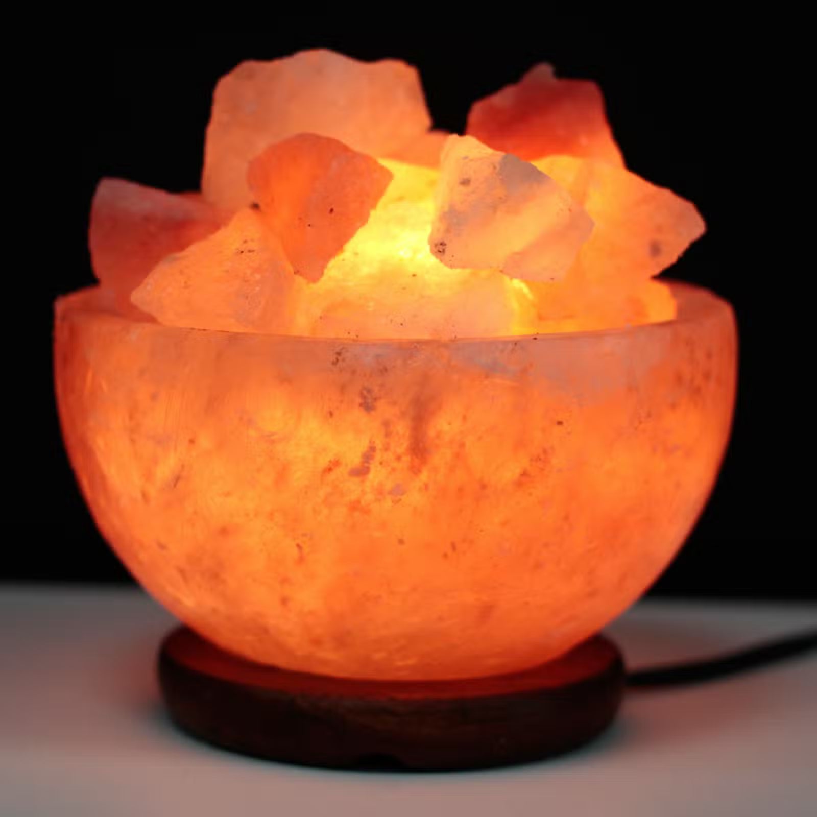 The 'Eternal Glow' Himalayan Salt Fire Bowl | Ionic Air Purifier