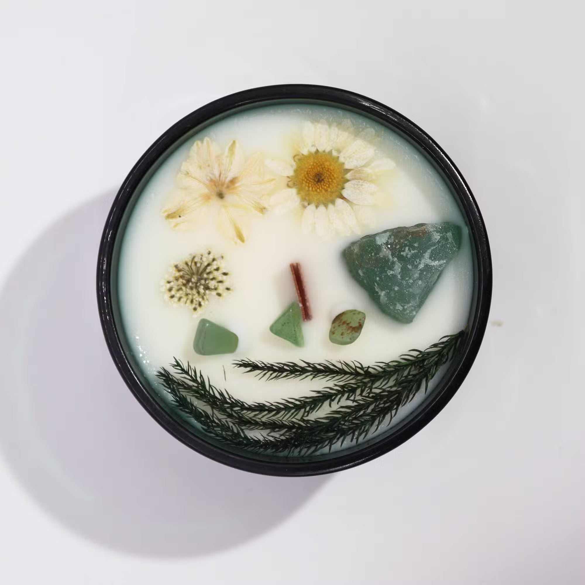 The Magician | Crystal & Botanical Tarot Candle with Jade