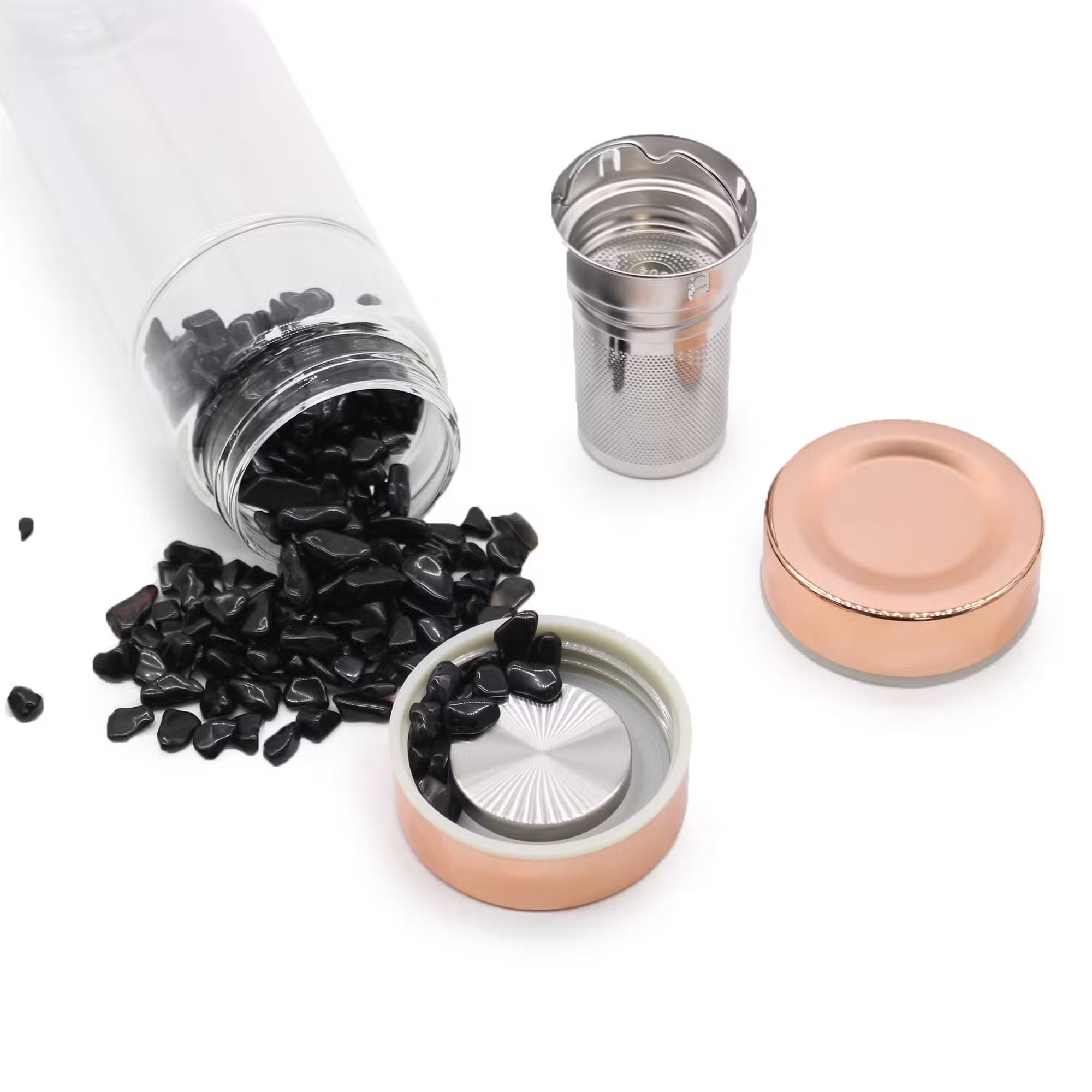 The Lunar Calm Ritual Set | Amethyst Crystal Infuser, Tarot Candle & Black Cherry Bath Gift