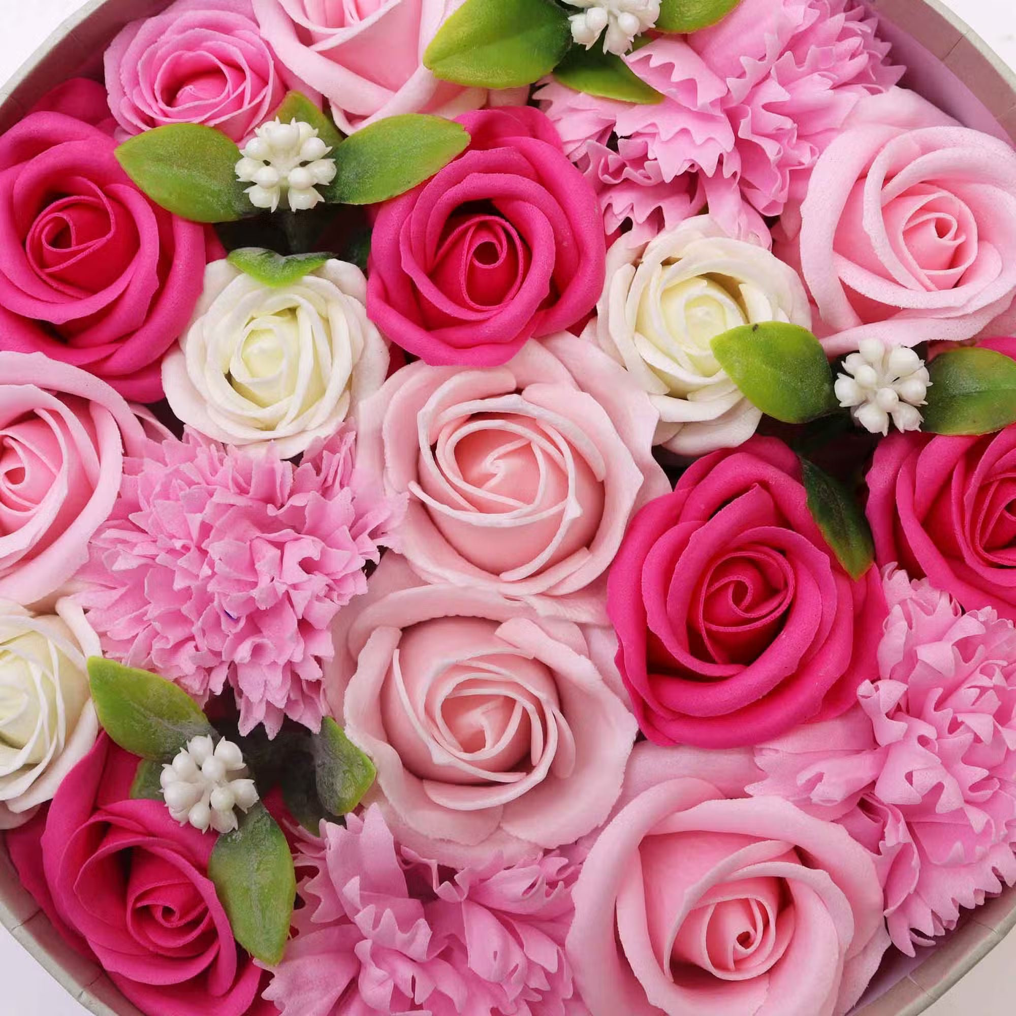 Baby Blessings: Elegant Pink Soap Flower Bouquet