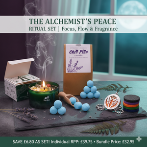 Luxury Alchemist’s Peace ritual gift set for focus and flow — Premium home fragrance and meditation kit designed for deep work, mindfulness, and creating a peaceful sanctuary.