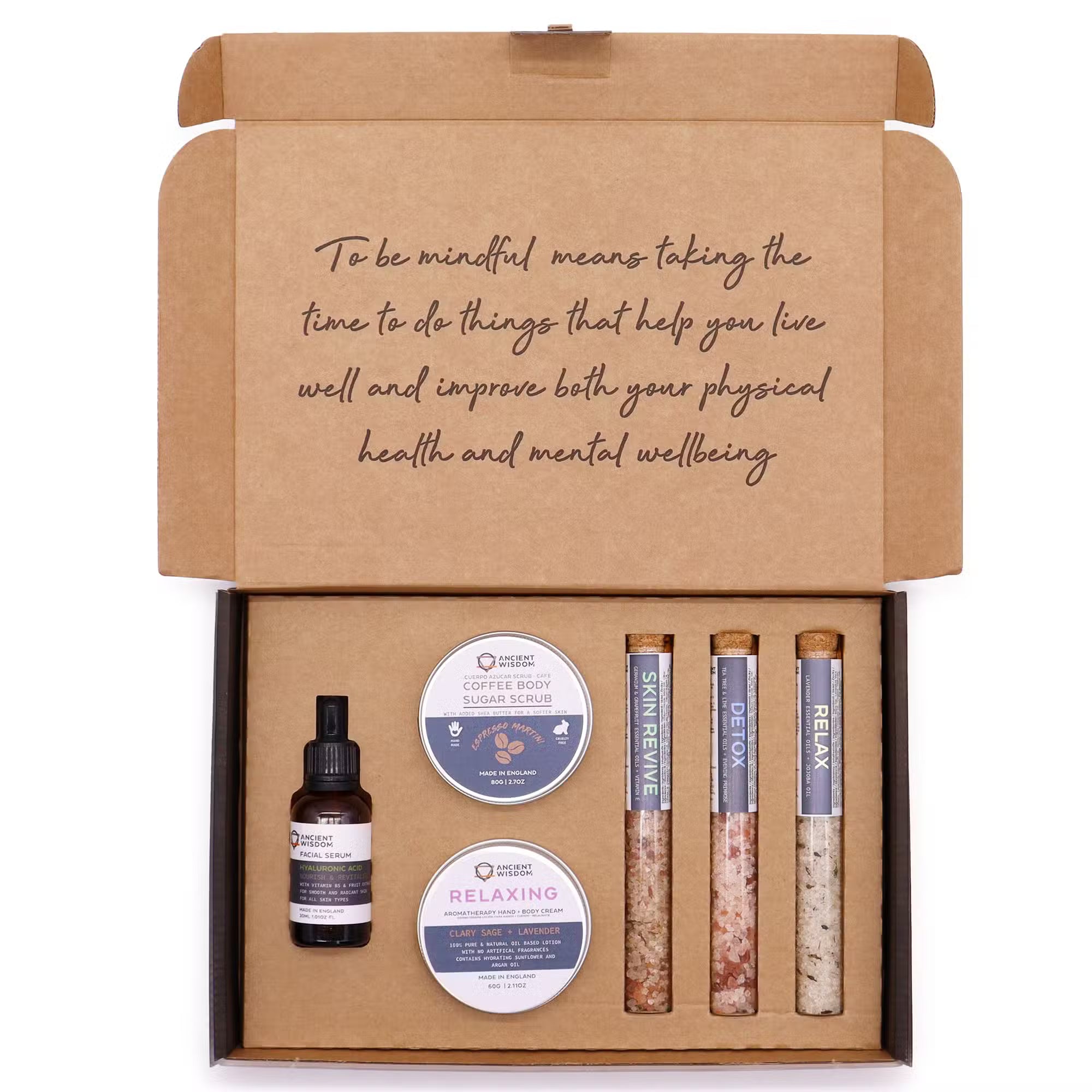 Complete 6-piece 'Mindful Moments' luxury skincare gift set — Ultimate self-care ritual kit featuring artisan soap flowers and premium bath products, perfect for spa-at-home experiences or luxury birthday gifts.